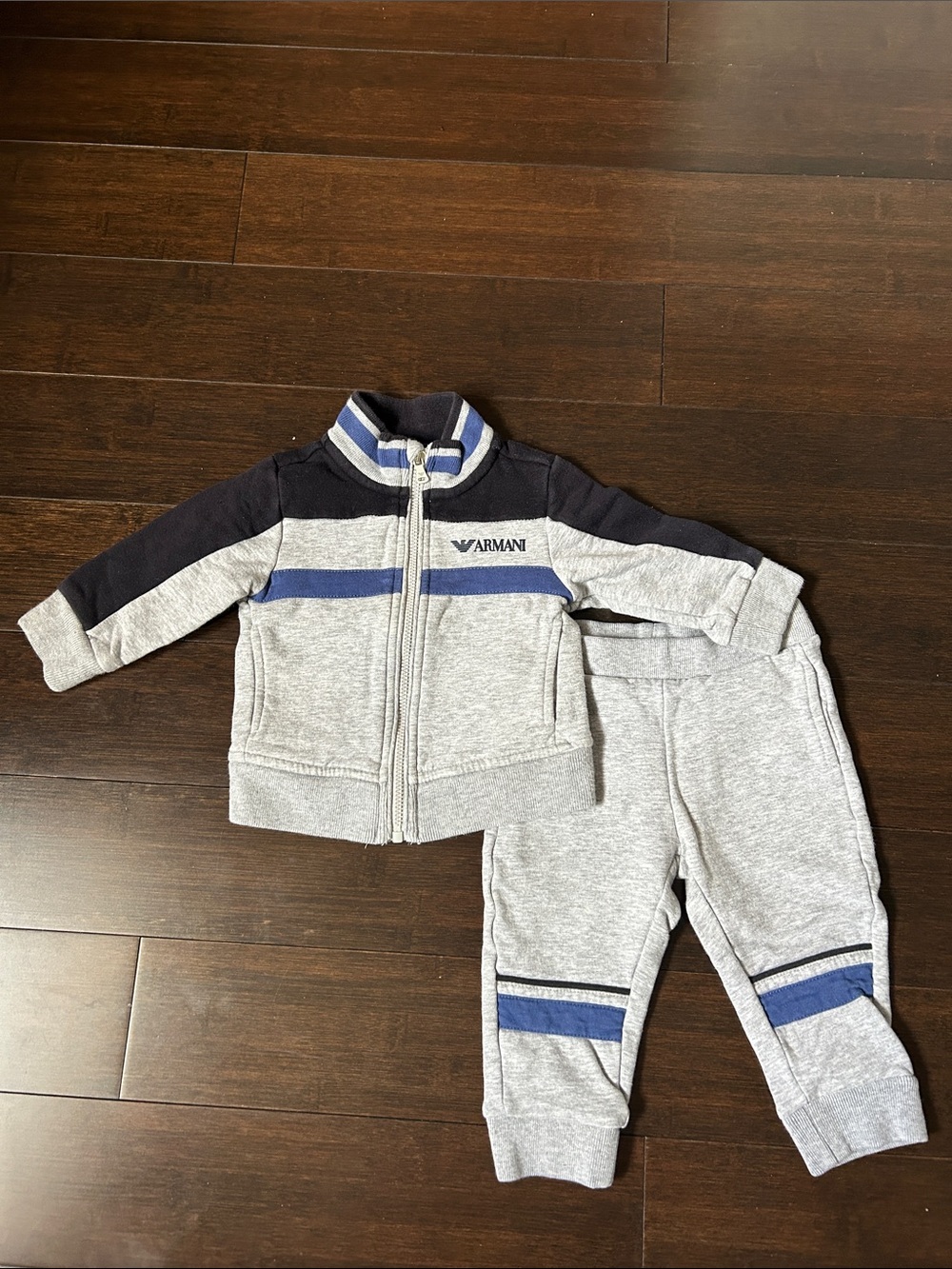Giorgio Armani Baby Grey Sweatpants & Navy Accent Joggers